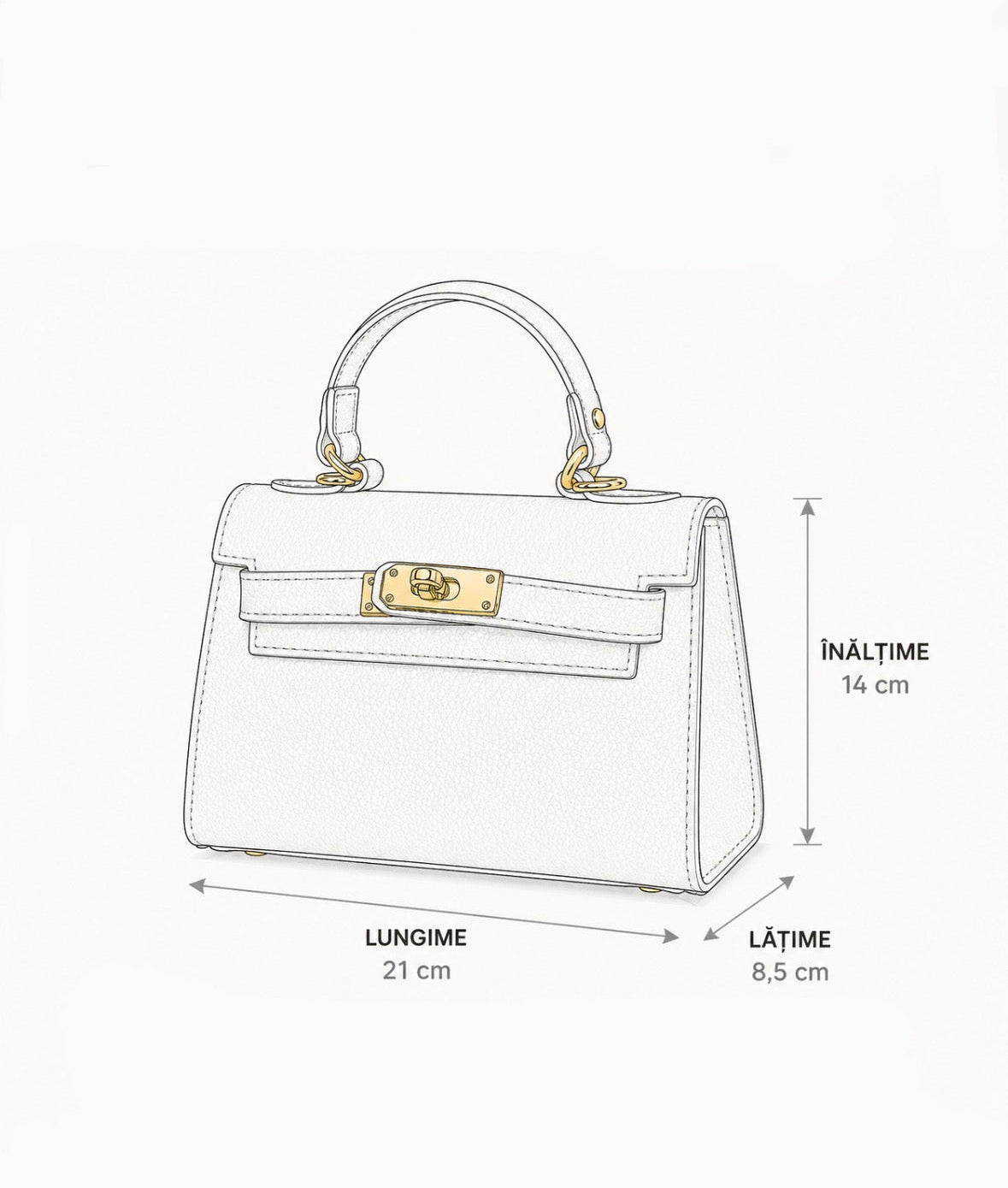 Poșetă Amelia - Camel, Piele Naturală, Made in Italy