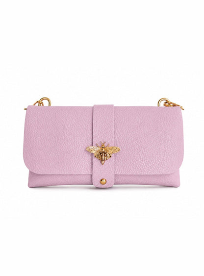 Poșetă din Piele Naturală Ape de Umăr Beige Made in Italy