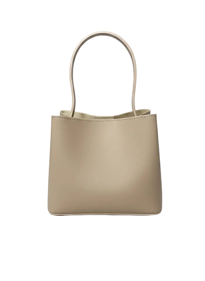 Poșetă din Piele Naturală Mara Beige Curea Reglabilă Made in Italy