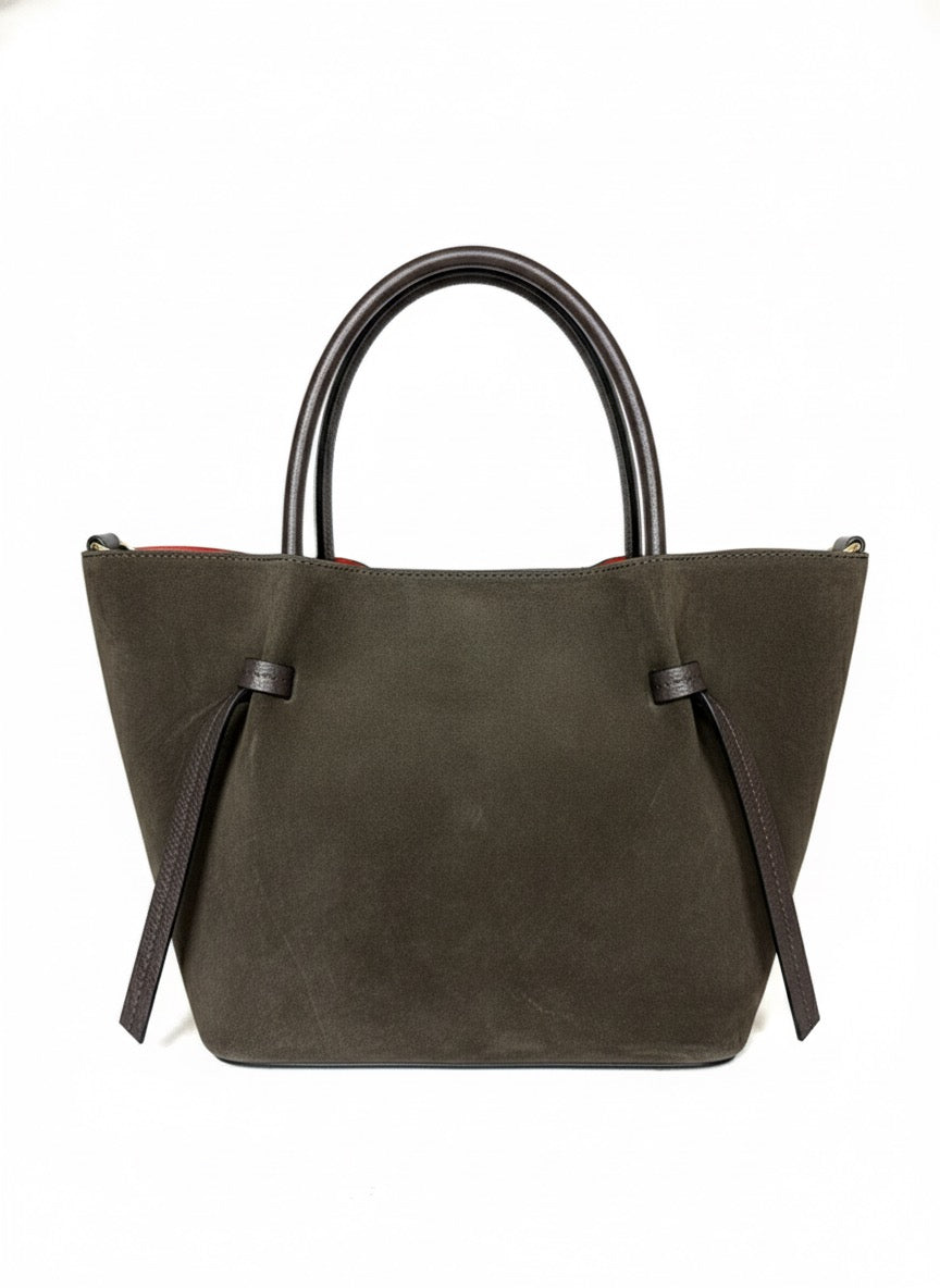 Geantă Tote Suede - Maro