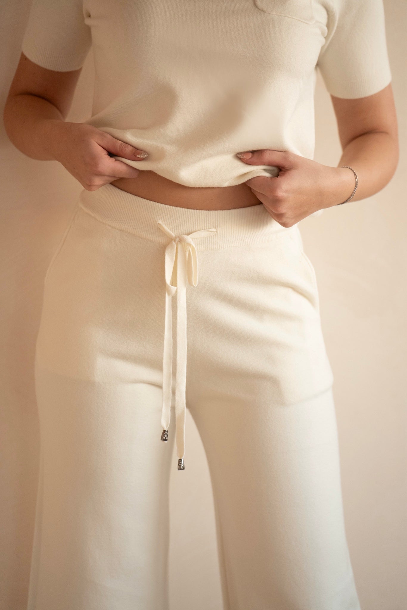 White Diamond Knit Set