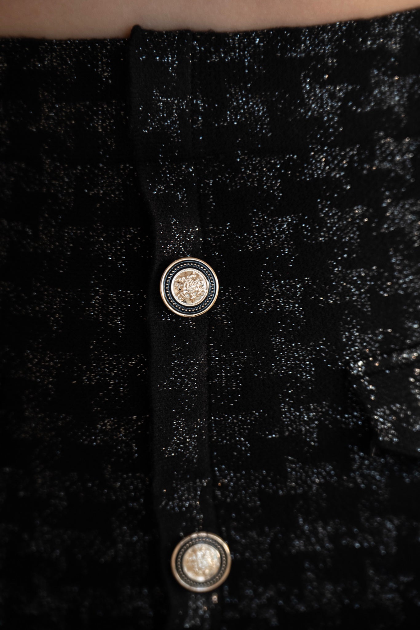 Noir Tweed Mini Skirt