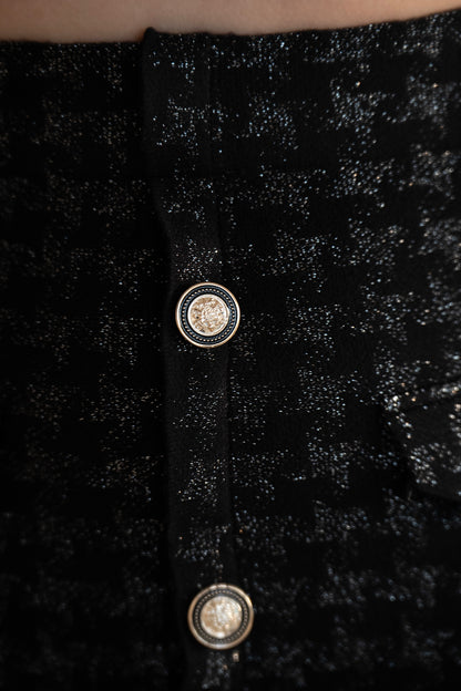 Noir Tweed Mini Skirt