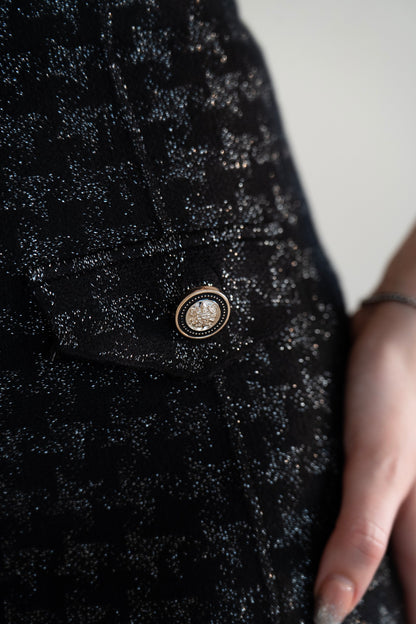 Noir Tweed Mini Skirt