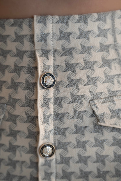 Ivory Tweed Mini Skirt