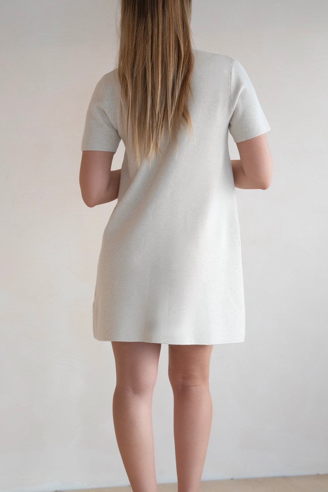 Crystal Cream Knit Dress