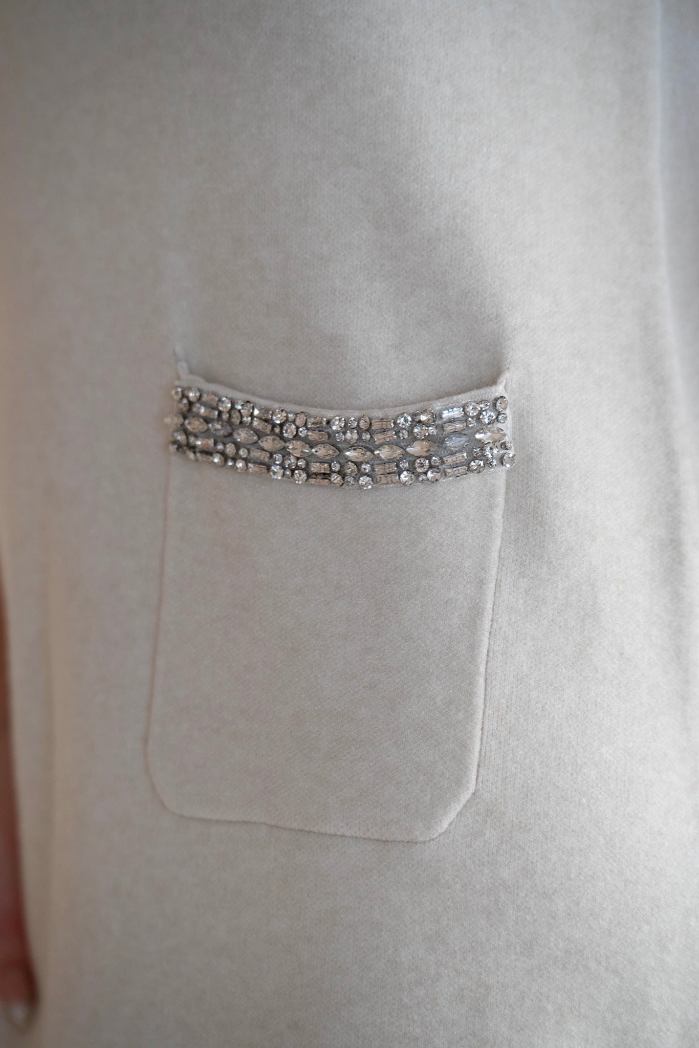 Crystal Cream Knit Dress