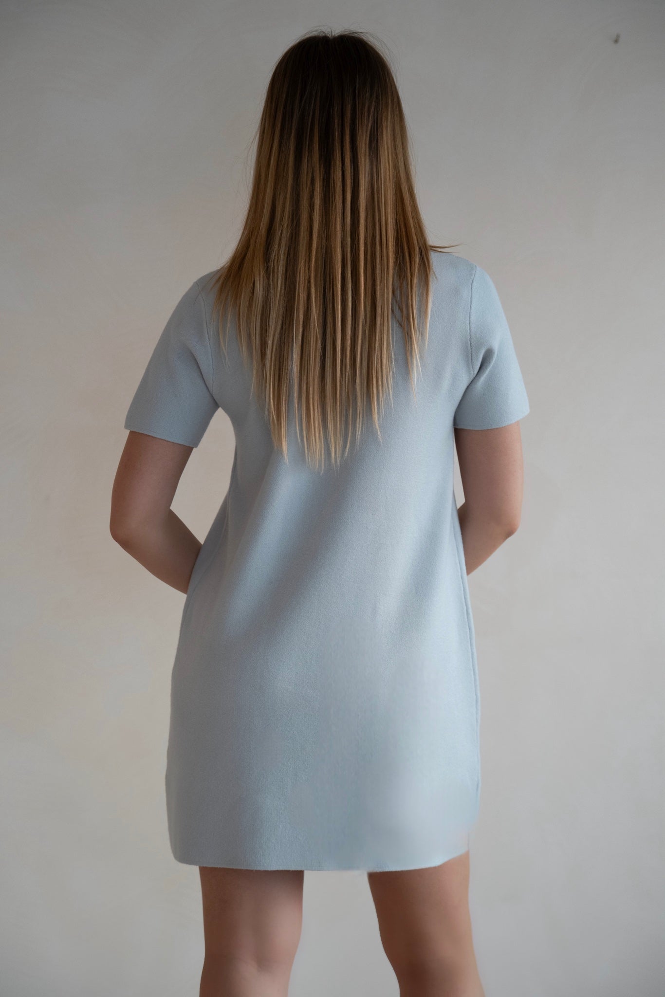 Crystal Sky Blue Knit Dress