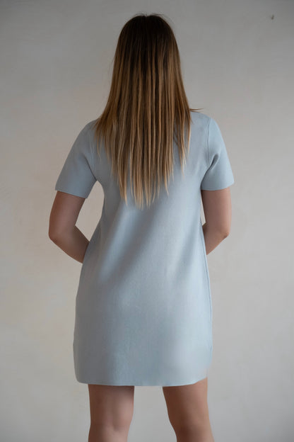 Crystal Sky Blue Knit Dress