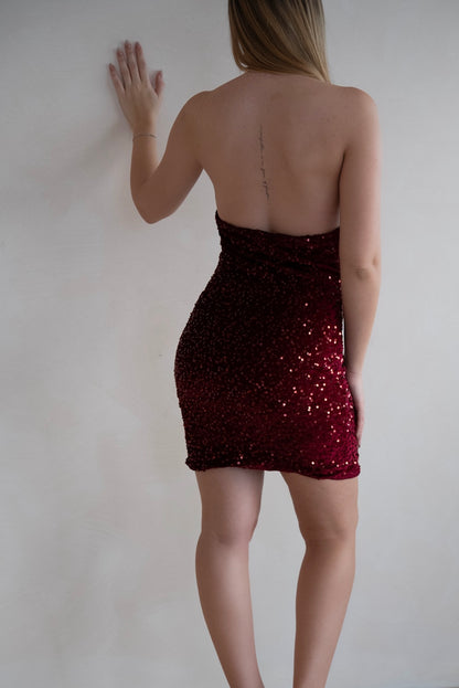 Stardust Glow Dress - Red