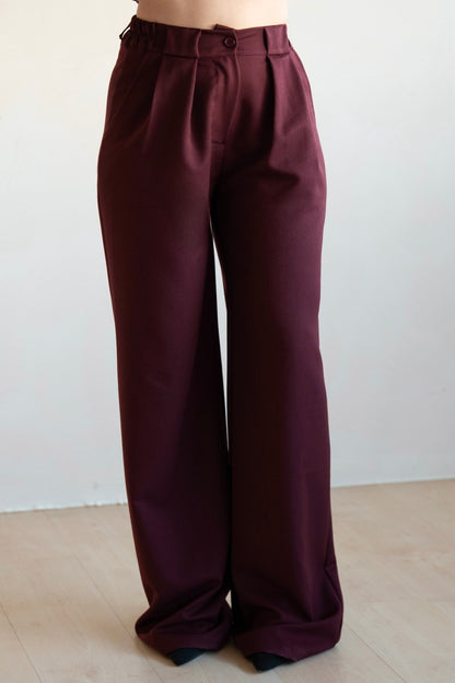 Structured Burgundy Tailored Suit