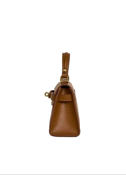 Poșetă Amelia - Camel, Piele Naturală, Made in Italy