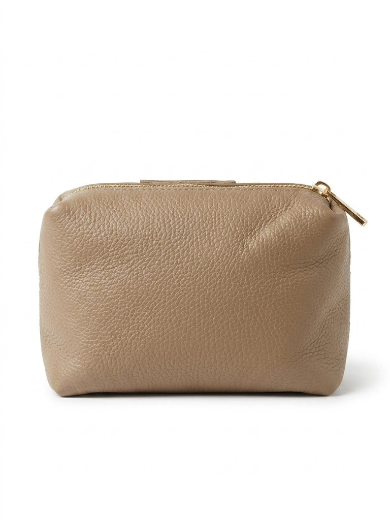 Poșetă din Piele Naturală Hera Beige Made in Italy