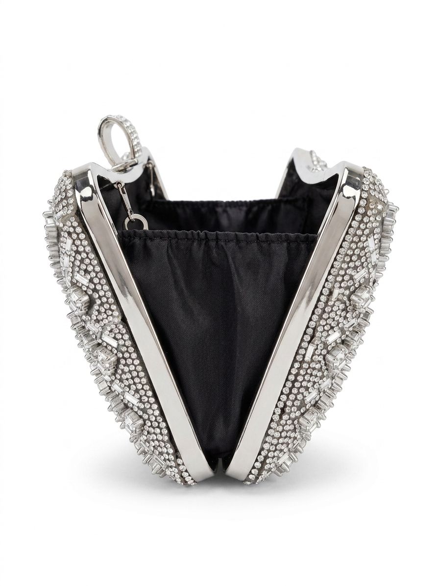 Diamond Glow Clutch - Negru