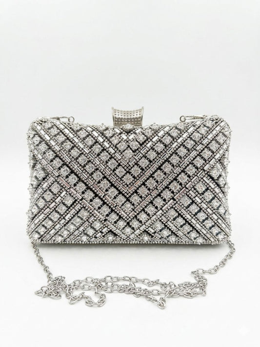 Diamond Glow Clutch - Negru
