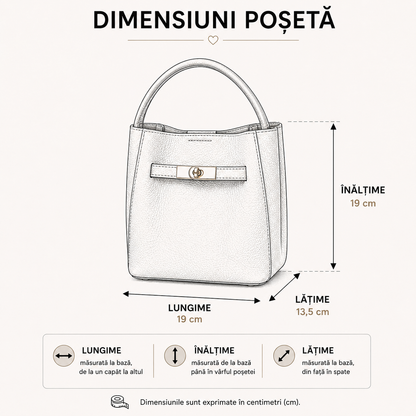 Poșetă din Piele Naturală Hera Turcoaz Made in Italy
