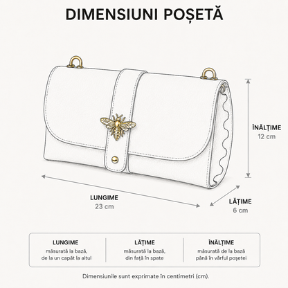 Poșetă din Piele Naturală Ape de Umăr Turcoaz Made in Italy