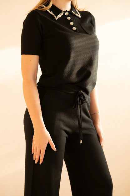 Black Diamond Knit Set